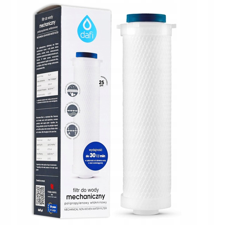 FILTR WKŁAD PRZEPŁYWOWY DAFI POLIPROPYLENOWY x4