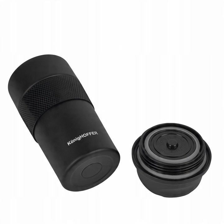 Turystyczny KUBEK TERMICZNY NA KAWĘ termos NA HERBATĘ Elliot 440ml CZARNY