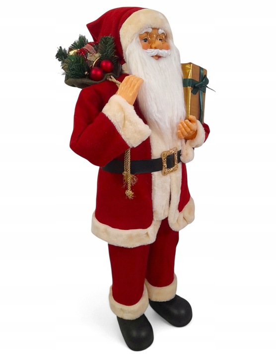 ŚWIĘTY MIKOŁAJ DUŻY FIGURKA ŚWIĄTECZNA DEKORACJA OZDOBA NA ŚWIĘTA 90cm