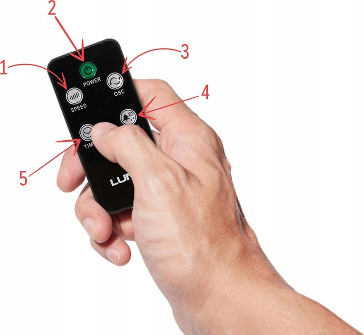 WENTYLATOR KOLUMNOWY LUND 81CM 50W WIATRAK PODŁOGOWY STOJĄCY LED +PILOT