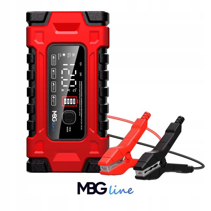 Mocny Inteligentny Prostownik Samochodowy Ładowarka Akumulatora 24V 12V 10A