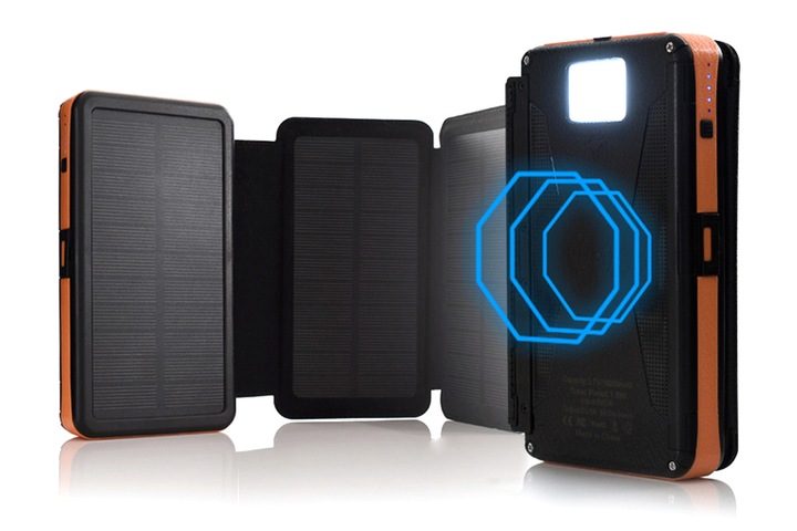 PANCERNY POJEMNY DUŻY POWERBANK SOLARNY 16000 mAh