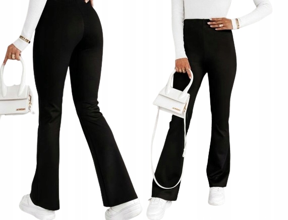 Kryjące legginsy push-up modelujące wysoki stan kieszenie dzwony XL/XXL 474