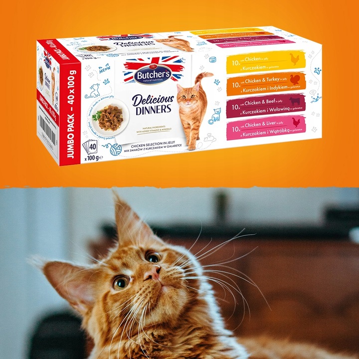 Karma mokra dla kota Butchers Jumbo Pack mix smaków saszetka 40x100g