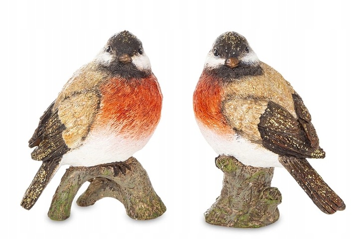 Figurka Ptaszek wielokolorowa dekoracja stojąca dekoracyjne ptak 11x9x6 cm