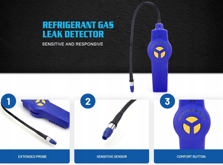 Wykrywacz nieszczelności czynników chłodniczych np. R134a R404a R410a R407c