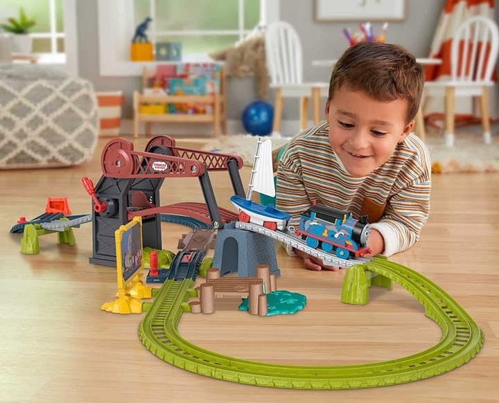 FISHER PRICE TOMEK I PRZYJACIELE MOST ZWODZONY ZESTAW TORÓW + lokomotywka