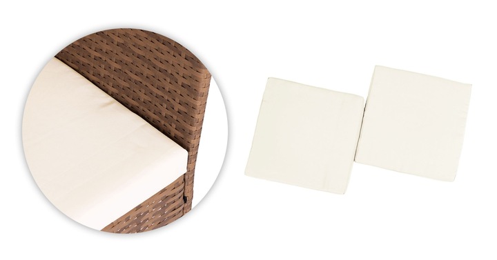 ZESTAW MEBLI OGRODOWYCH Z TECHNORATTANU ŁAWKA STÓŁ KRZESŁA BRĄZ MultiGarden