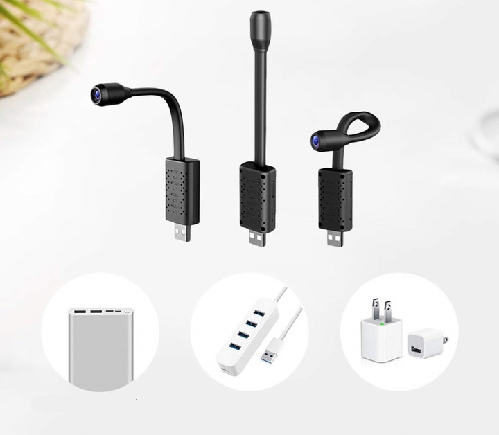 MINI KAMERA USB SZPIEGOWSKA IP WIFI HD UKRYTA