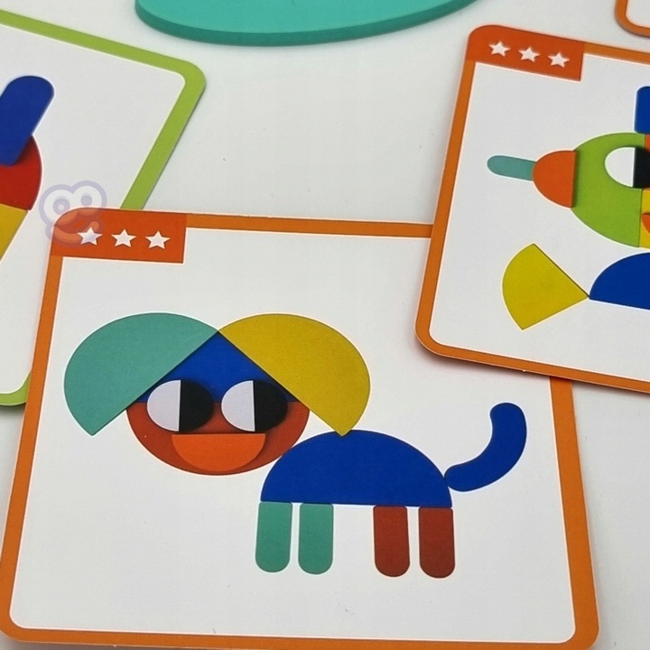 Drewniana Układanka Montessori 40 Wzorów 55 el.