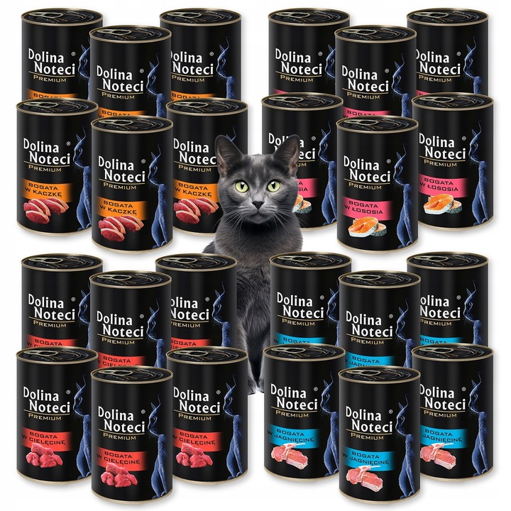 MOKRA KARMA DLA KOTA W GALARETCE DOLINA NOTECI PREMIUM MIX SMAKÓW 24 x 400G