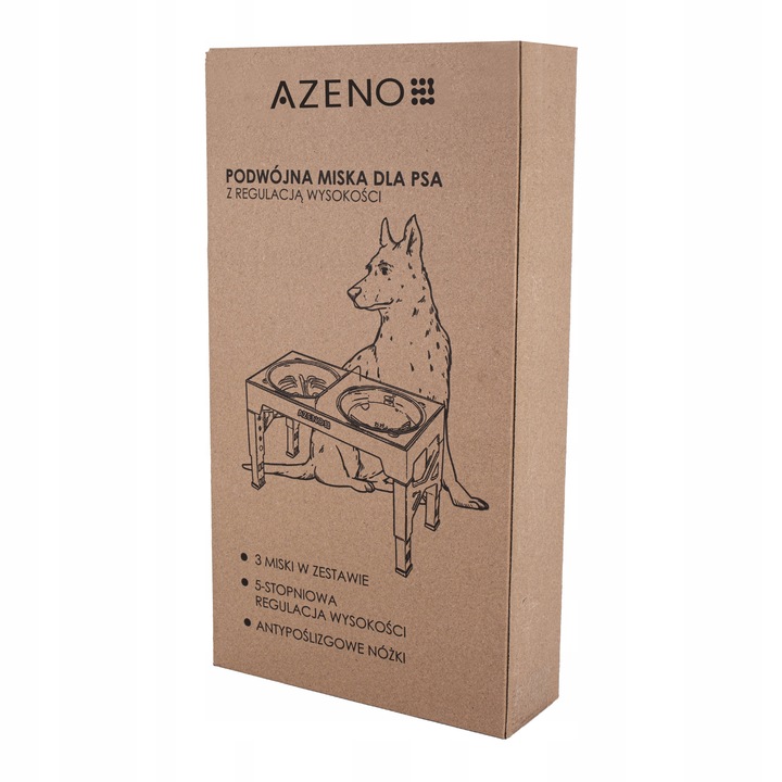 Miska dla Psa NA STOJAKU MISKA PODWÓJNA REGULOWANA DUŻA Spowalniająca 3w1