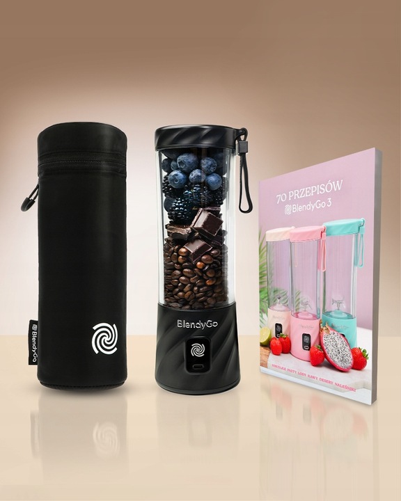 BLENDER BEZPRZEWODOWY KIELICHOWY BlendyGo 3 PRZENOŚNY TURYSTYCZNY 250W