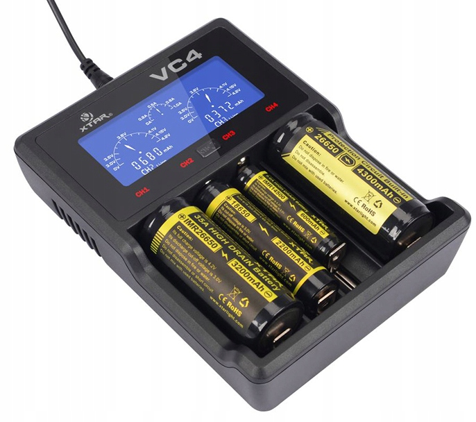 ŁADOWARKA DO BATERII AA 18650 26650 25500 R14 R20