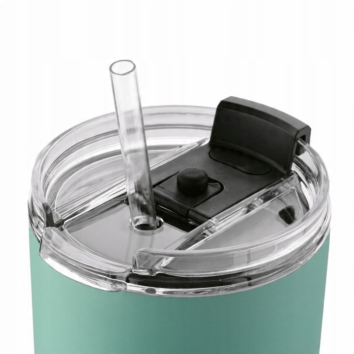 KUBEK TERMICZNY DUŻY ze słomką PRÓŻNIOWY ZIELONY Konighoffer Davos 1200 ml