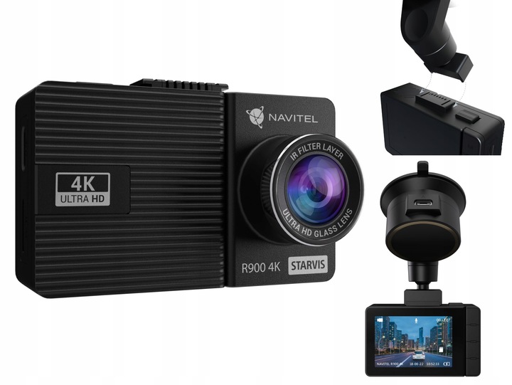 Wideorejestrator Navitel R900 4K Sensor SONY 415 STARVIS Superkondensator