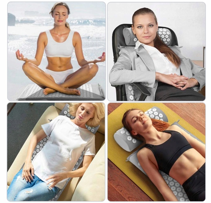 MATA ZDROWOTNA DO AKUPRESURY Z KOLCAMI + PODUSZKA