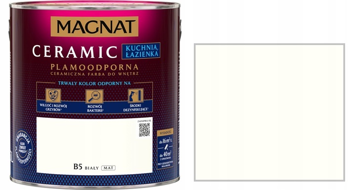 MAGNAT CERAMIC KUCHNIA ŁAZIENKA 2,5L - B5 BIAŁY (dawniej: B5 CZYSTA BIEL)