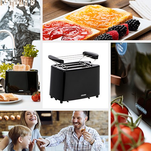 TOSTER PODWÓJNY CZARNY OPIEKACZ SANDWICH 900W