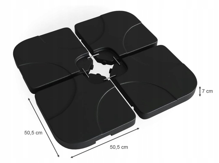 Obciążniki podstawa do parasola pawilonu 4szt wypełnienie woda piasek