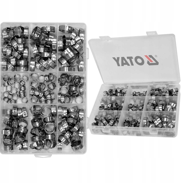 YATO ZESTAW OBEJM ZACISKOWYCH Z UCHEM 170 SZTUK STAL NIERDZEWNA YT-067842