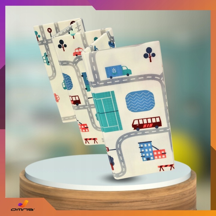 Piankowa dwustronna mata edukacyjna xpe dla dzieci duża składana 200x180cm