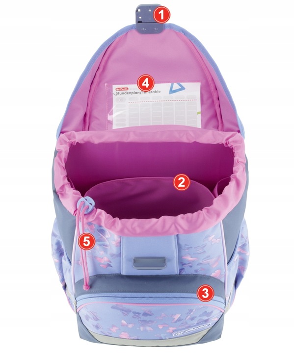 TORNISTER SZKOLNY HERLITZ ULTRALIGHT BUTTERFLY PARADISE 8-9 LAT