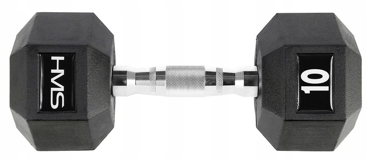 HMS Zestaw Hantli Gumowanych Heksagonalnych Do Ćwiczeń Fitness 2x10 kg