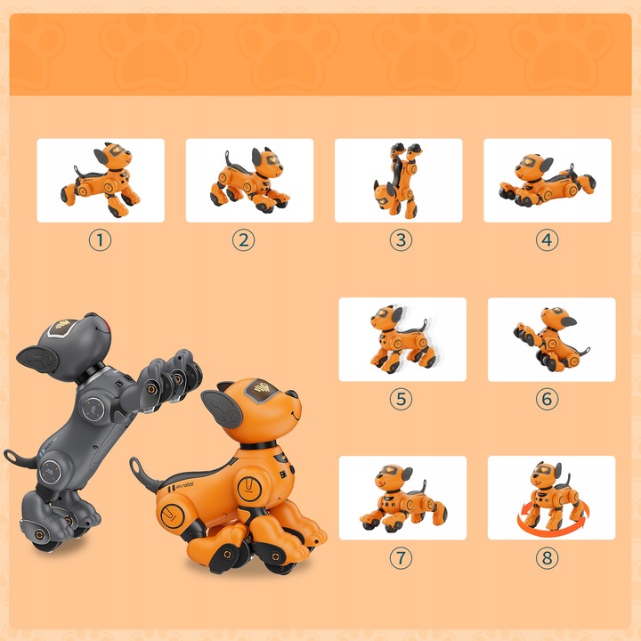 ROBOT INTERAKTYWNY PIES PIESEK ZDALNIE STEROWANY PROGRAMOWANY 20+ FUNKCJE