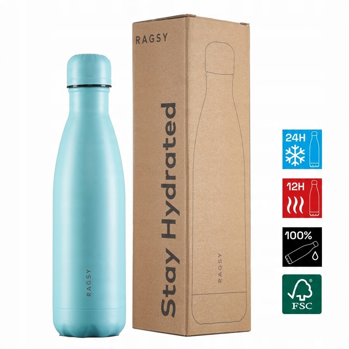 Butelka Termiczna Original 500 ml BPA FREE 12/24H - Mint / Błękitna