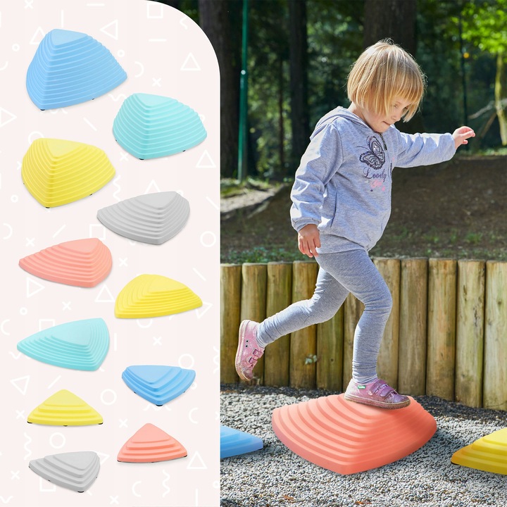 Kolorowe kamienie balansujące dla dzieci – zestaw 11 sztuk do zabawy