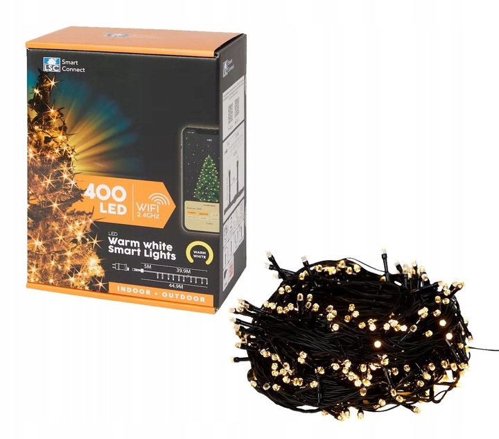 Lampki choinkowe Smart Connect zew/wew 45 m 400 LED sterowanie telefonem