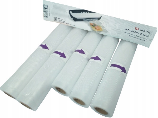 Folia do pakowarki próżniowej. 5 rolek / 15 metrów