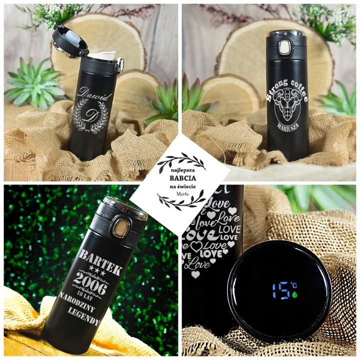 Prezent KUBEK TERMICZNY TERMOS na urodziny 18 40 50 60 TATY dzień chłopaka