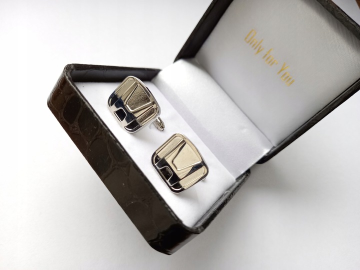 Spinki do mankietów koszul Exciting Srebrne Logo Honda w Etui Szkatułka