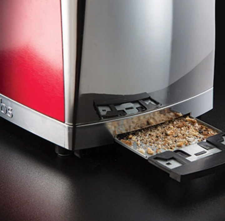 Toster Russell Hobbs Luna Long Slot Solar 23250-56 Tacka Podnośnik Czerwony