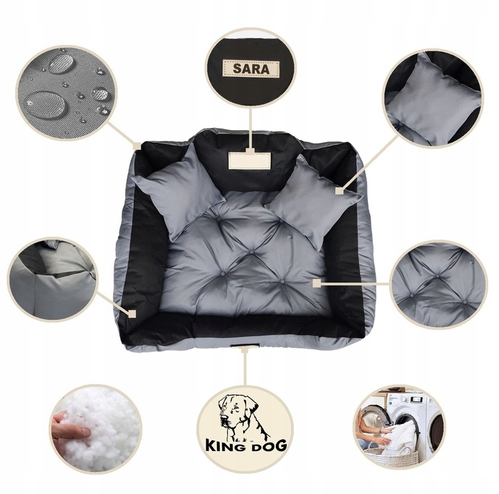 Legowisko dla Psa Kota Kanapa Kojec Z imieniem S 55x45 cm Różne kolory