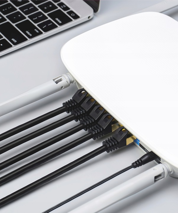 KABEL SIECIOWY LAN PATCHCORD ZŁOTY MIEDŹ + SFTP CAT7 ROUTER kat 7 RJ45 10M