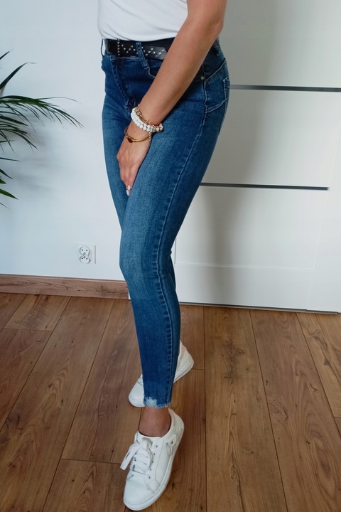 MS2 Jeansy M.SARA Push Up Z PASKIEM wyszczuplające r. 44 XXL (33, 34)