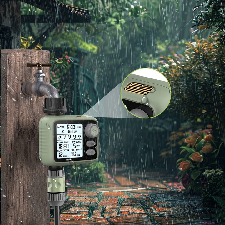 Elektroniczny sterownik nawadniania HEVA programator do wody z filtrem 8bar
