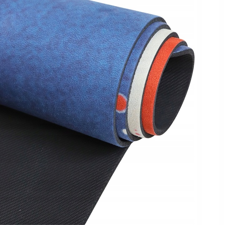 PIĘKNA MATA PREMIUM DO JOGI ĆWICZEŃ STABILNA ZAMSZOWA MIĘKKA 4 MM ZE WZOREM