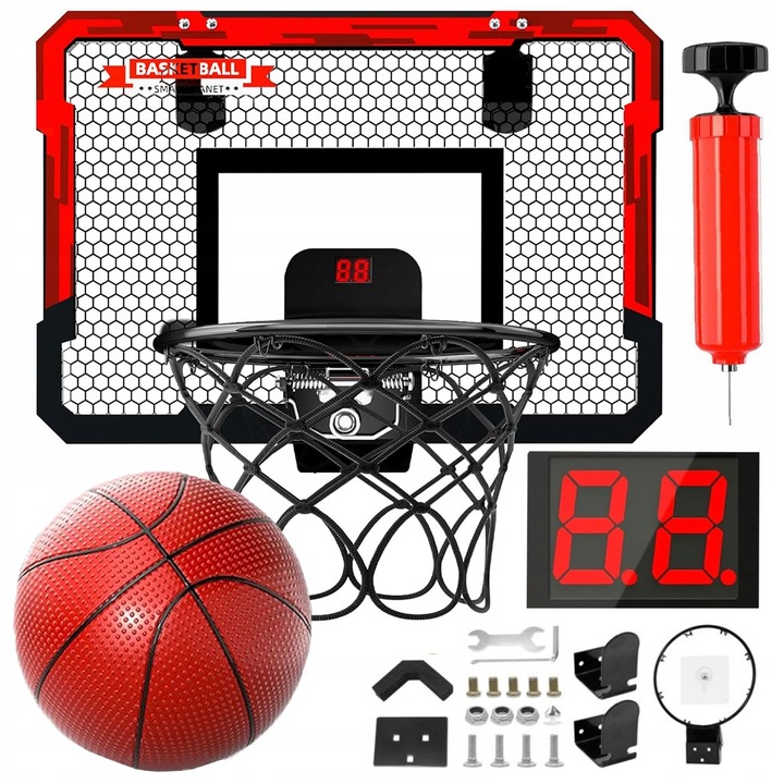 Koszykówka dla dzieci INTERAKTYWNA TABLICA LICZNIK DŹWIĘK ŚWIATŁA kosz gry