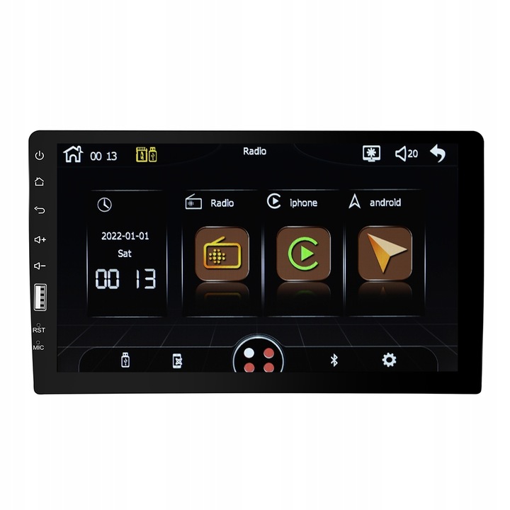 RADIO SAMOCHODOWE 1 DIN 9 CALI BT EKRAN DOTYKOWY MIRROR LINK CARPLAY USB