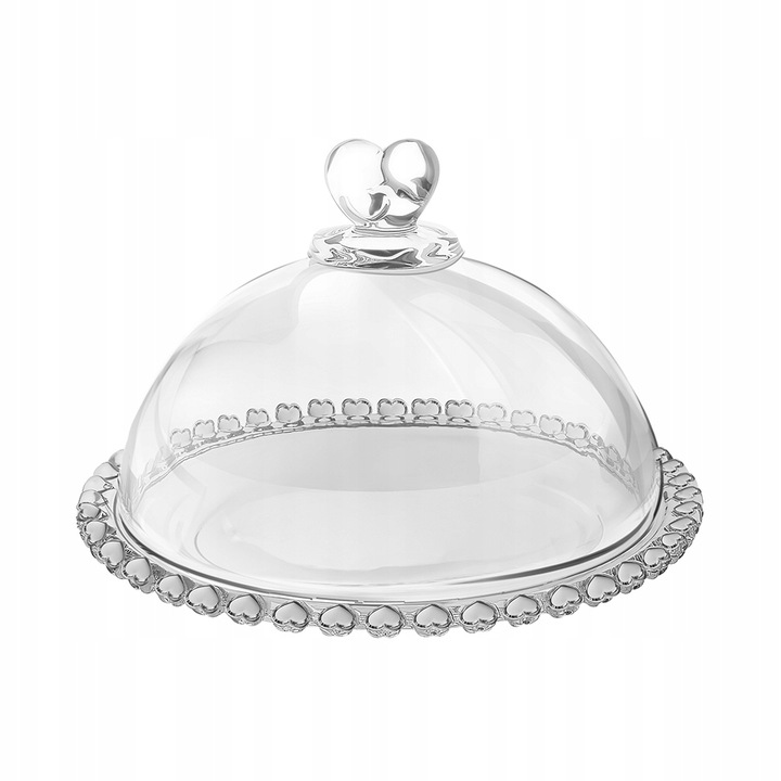 LOVE PATERA SZKLANA Z KLOSZEM Z POKRYWĄ ŚR.19,5CM ALTOM DESIGN