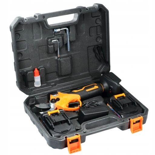 SEKATOR AKUMULATOROWY DO KRZEWÓW GAŁĘZI 30mm 21V + 2 X AKU 2Ah i Ładowarka