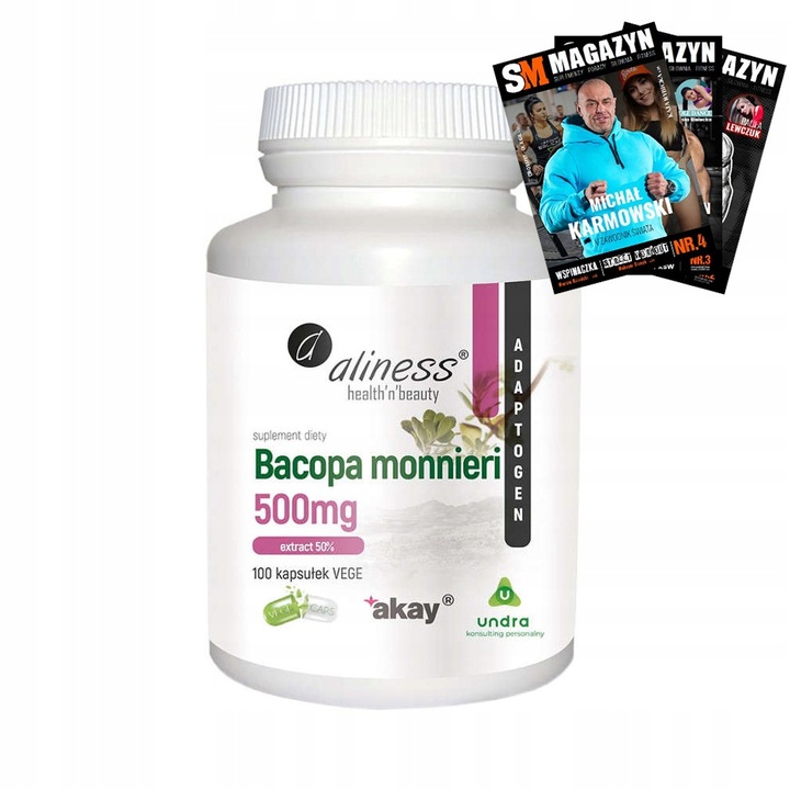 ALINESS BACOPA MONNIERI EXTRACT 50% 100 KAP PAMIĘĆ
