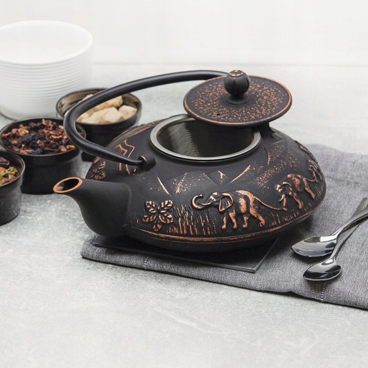 Emaliowany czajnik ŻELIWNY IMBRYK DO HERBATY CZAJNICZEK ZAPARZACZ Hanako