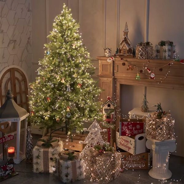 Lampki świąteczne drucik 1500 Led 50m IP44 Biały ciepły + pilot