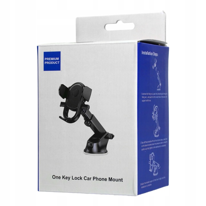 MOCNY REGULOWANY UCHWYT DO SAMOCHODU NA TELEFON NA KOKPIT DO TELEFONU