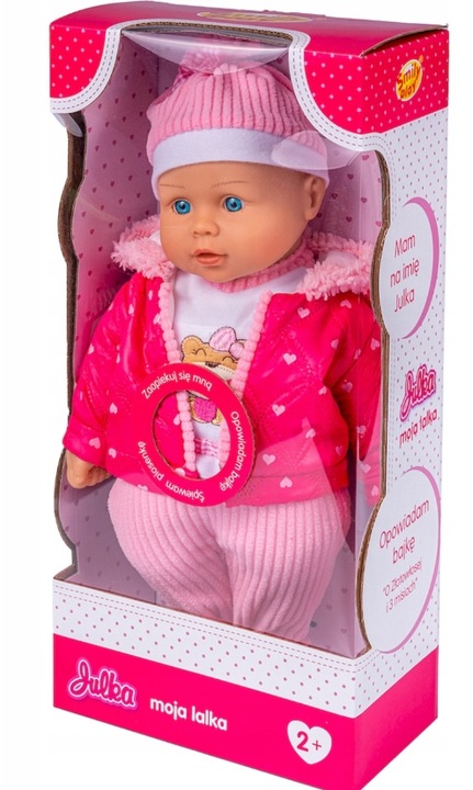 SMILY PLAY Duża lalka miękki bobas mówi śpiewa interaktywna PL ENG 41 cm